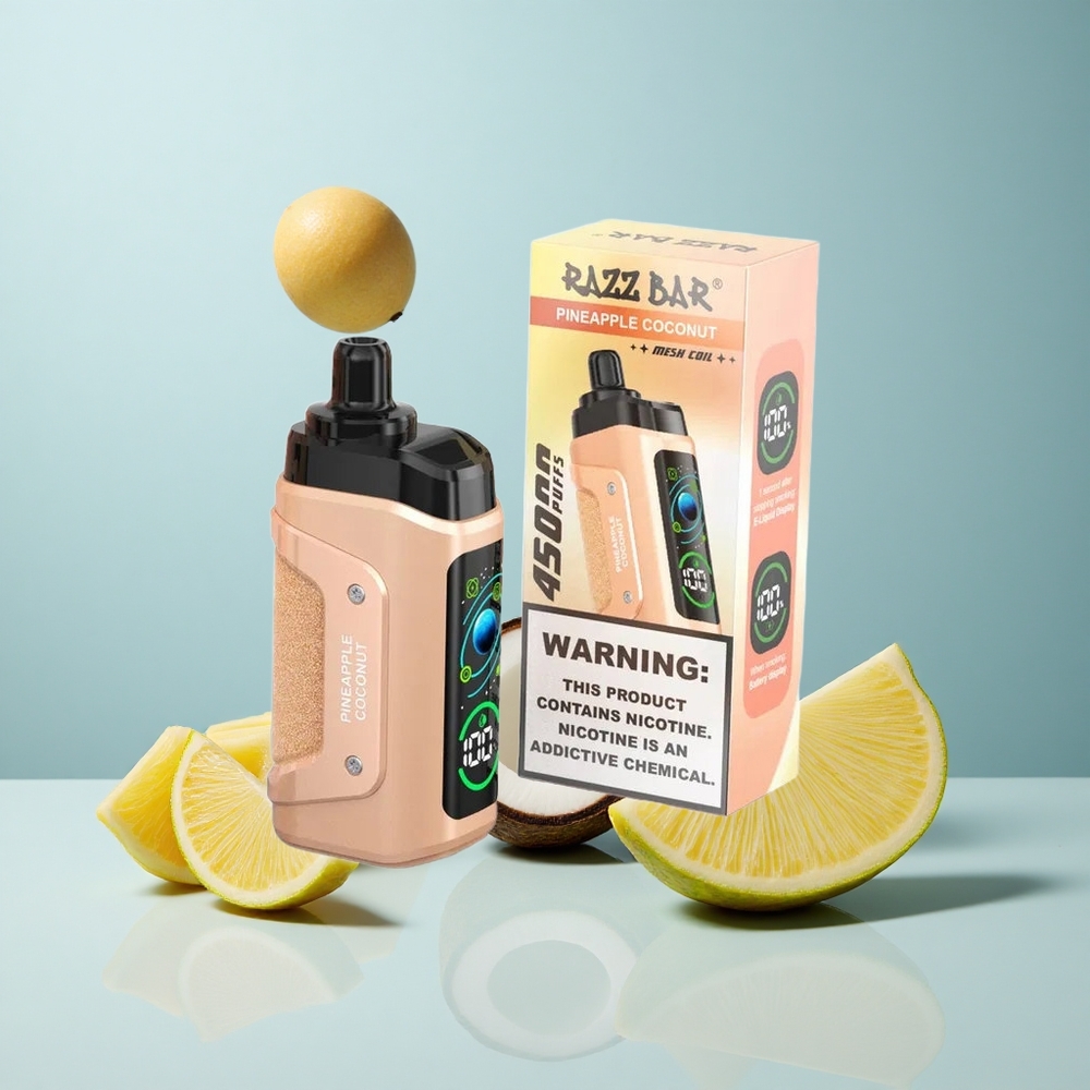 Razz Bar 45000 Puffs Jednokratna Vape Ananas Kokos Tip-C Punjenje