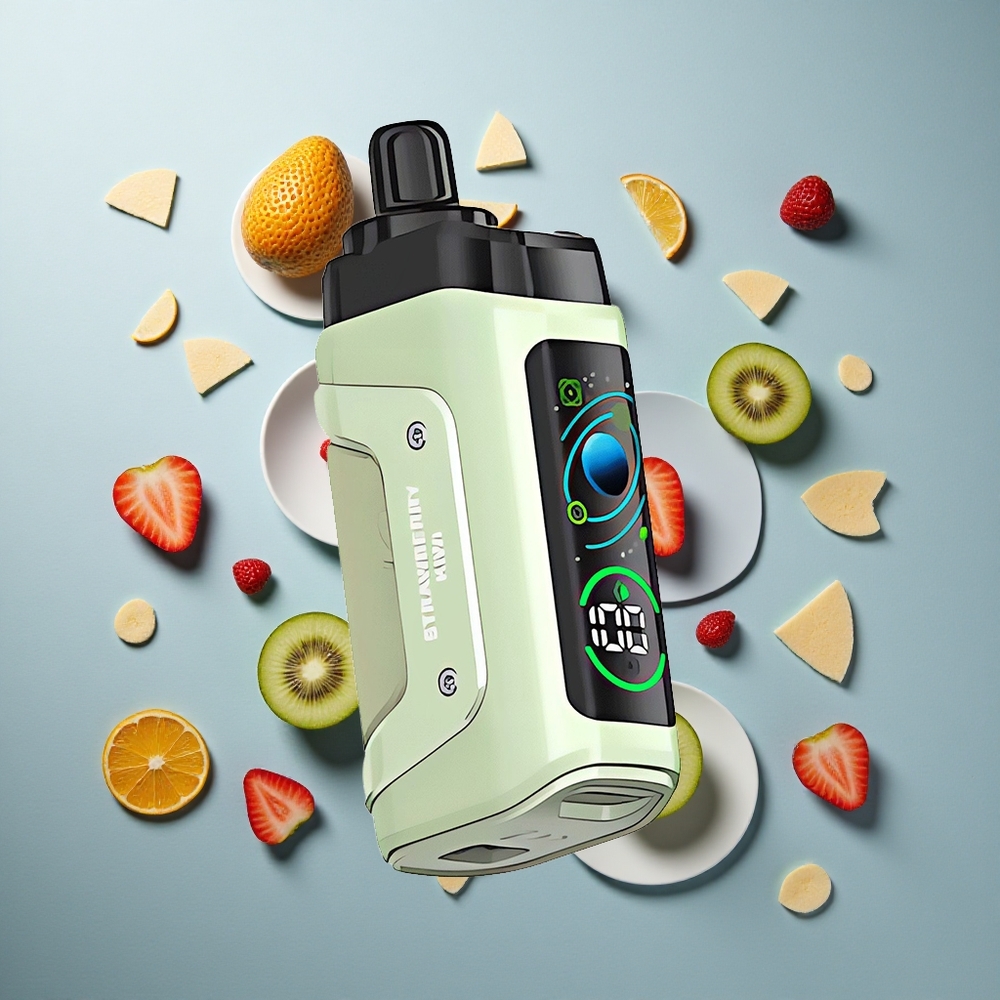 Razz Bar 45000 Puffs Jednokratna Vape Jagoda Kivi s 1.0 Ohm Mesh Zavojnicom i Podesivim Protokom Zraka