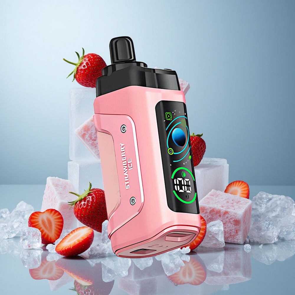 Razz Bar 45000 Puffs Jednokratna Vape Jagoda Led s 1.0 Ohm Mesh Zavojnicom i Podesivim Protokom Zraka