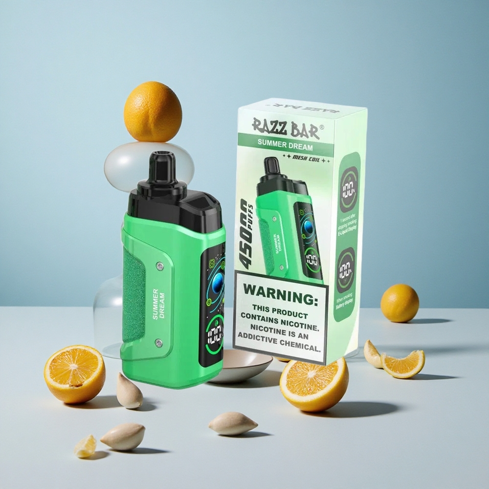 Razz Bar 45000 Puffs Jednokratna Vape Ljetni San s 20 mg/ml Nikotina i Podesivim Protokom Zraka