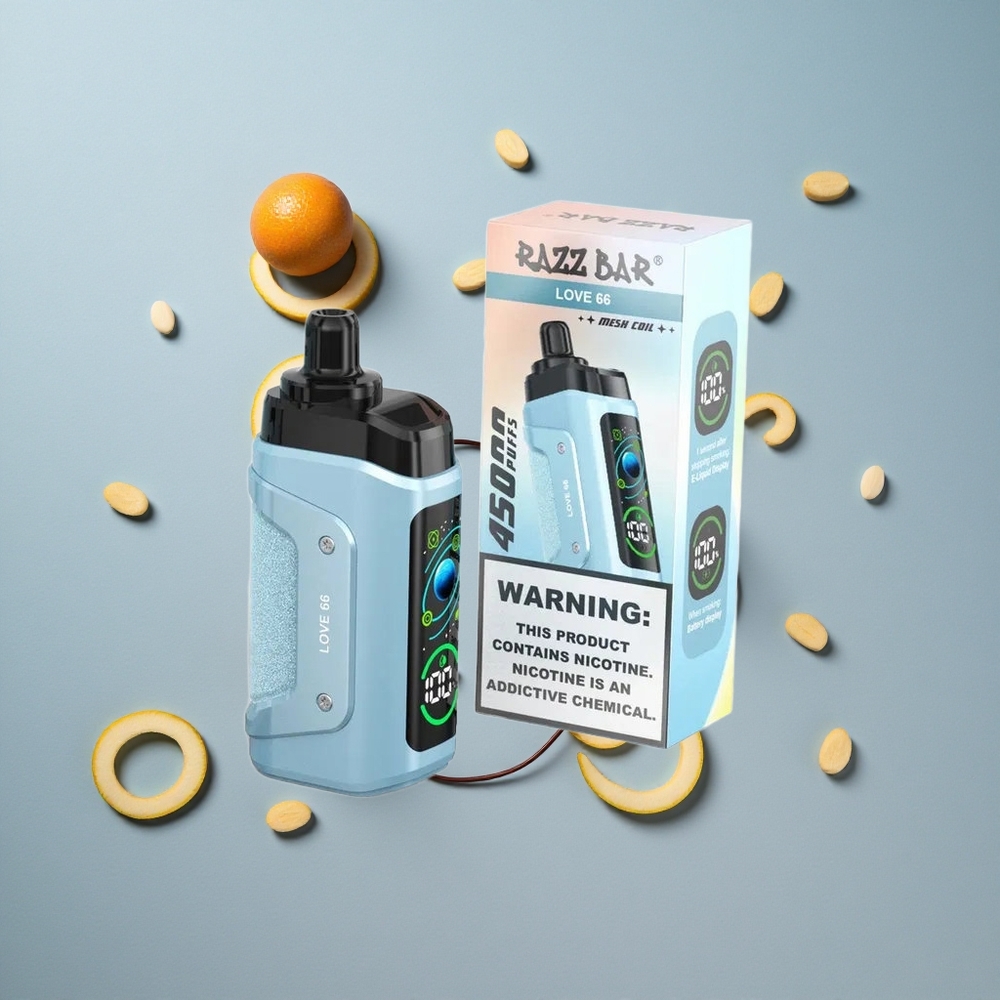 Razz Bar 45000 Puffs Jednokratna Vape Ljubav 66 s 20 mg/ml Nikotina i Podesivim Protokom Zraka
