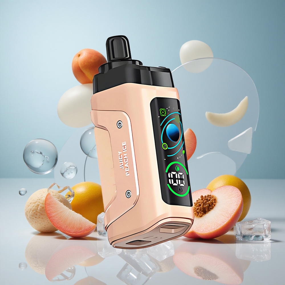 Razz Bar 45000 Puffs Jednokratna Vape Sočni Breskva Led s 1.0 Ohm Mesh Zavojnicom i Podesivim Protokom Zraka