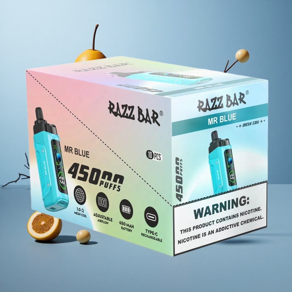 Razz Bar 45000 Puffs Jednokratna Vape Tipa-C Punjiva Plava