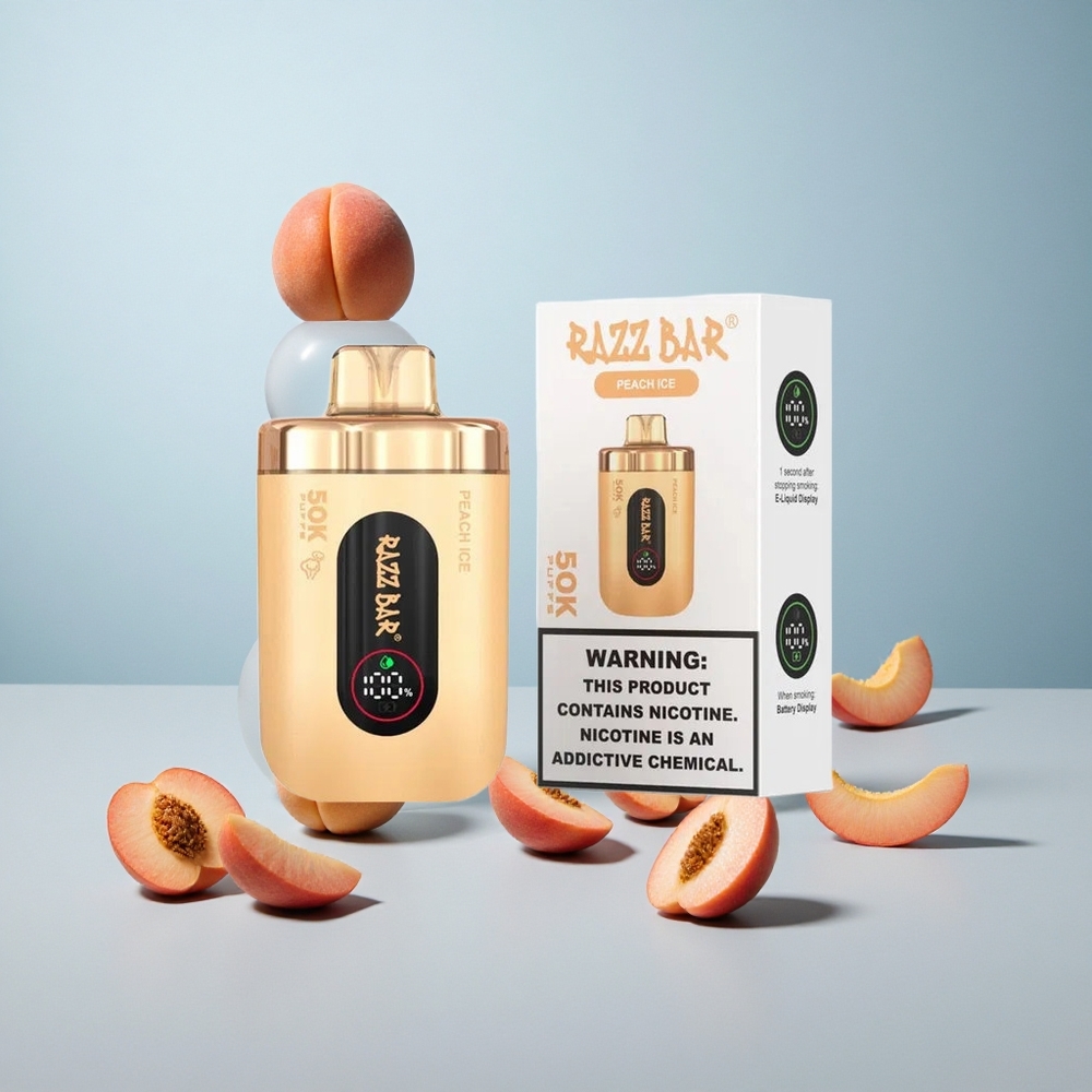 Razz Bar 50K Puffs Jednokratna Vape Breskva Led s 50000 Puffs i 2% Nikotina