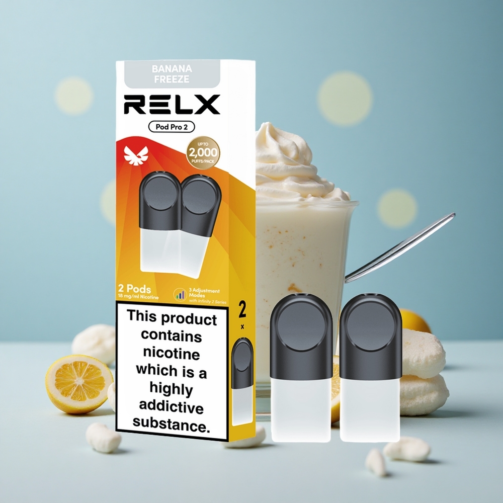 RELX Pod Pro 2 Desert-Banana Freeze 1,9ml 600 Puffs 1,8% nikotina