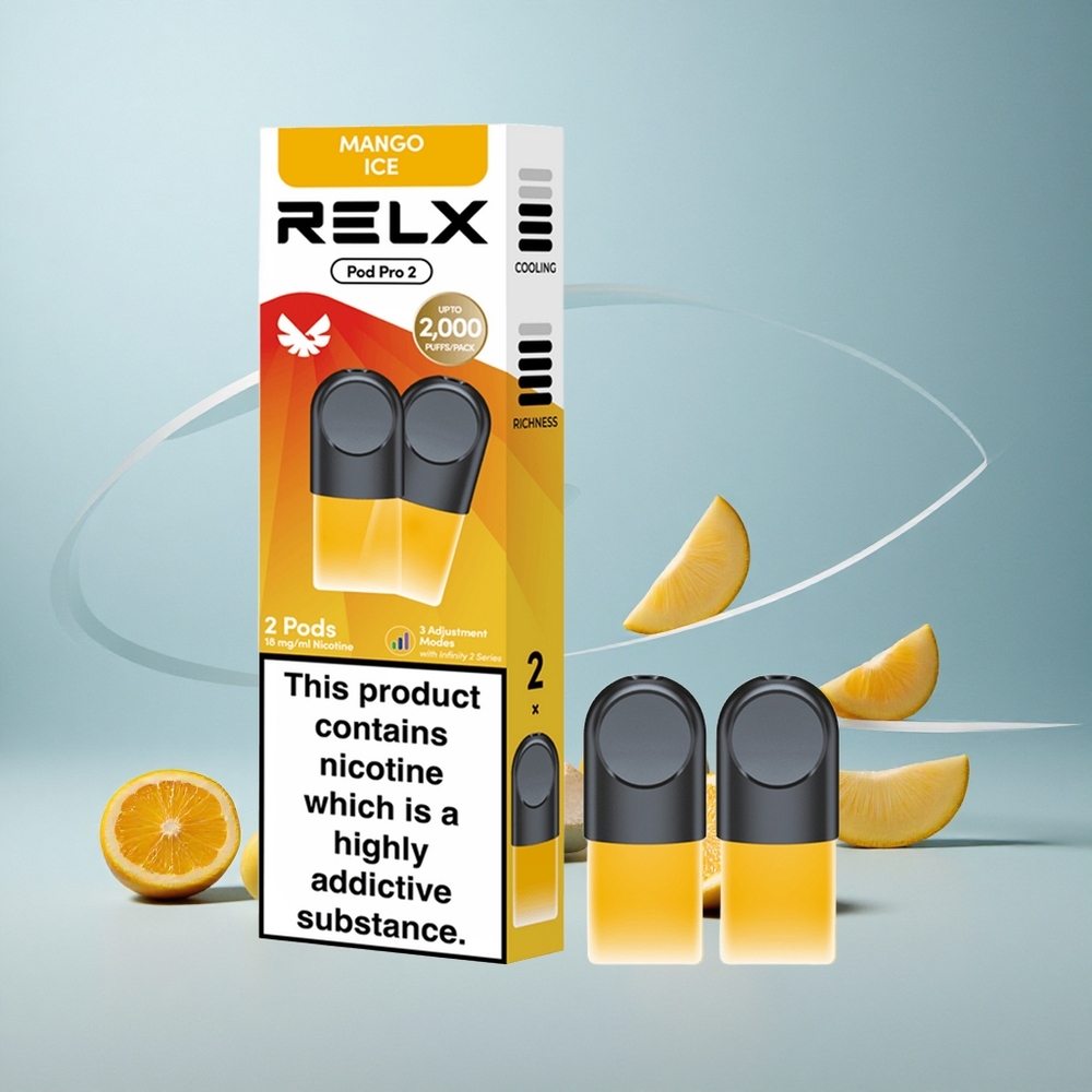 RELX Pod Pro 2 Mangova ledena s 1,9ml i 600 puševa
